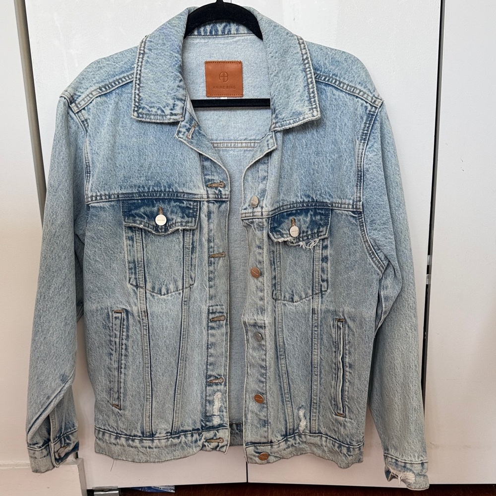 Anine Bing Light Blue Jean Jacket